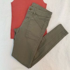 H&M Divided Sexy Fit Green Cargo Skinny Pants